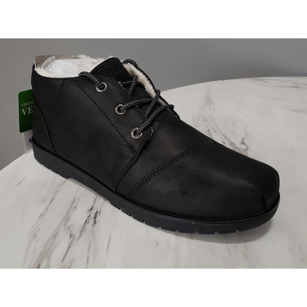NEW NO BOX SZ 10 Skechers Bobs Chill Lugs Snuggle Life Women Black Chukkas Boots